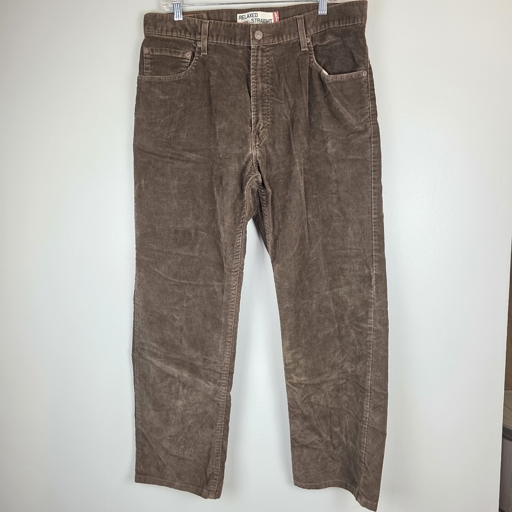 Vintage Levis‎ 559 Relaxed Straight Leg Corduroy Pants Mens Size 36x30 Brown.B99
